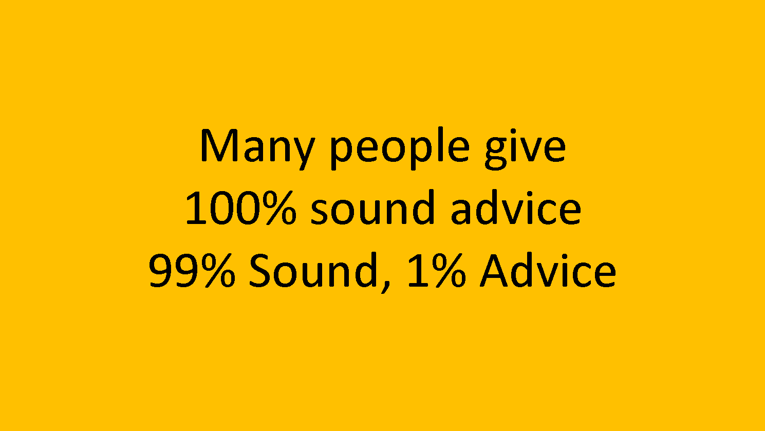 Sound Advice